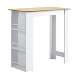 Oikiture Bar Table Dining Storage Shelf Wine Rack