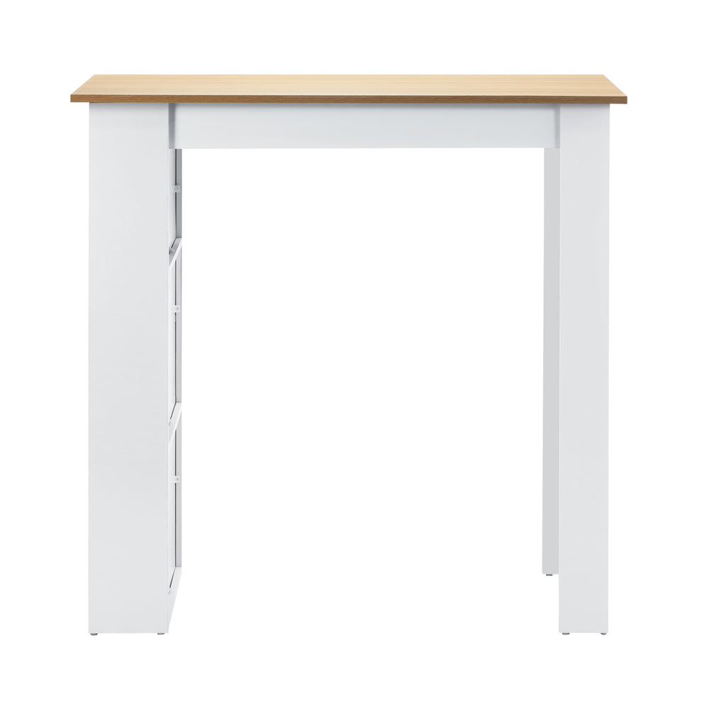 Oikiture Bar Table Dining Storage Shelf Wine Rack