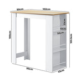 Oikiture Bar Table Dining Storage Shelf Wine Rack