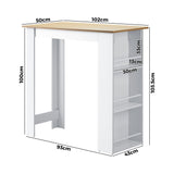 Oikiture Bar Table Dining Storage Shelf Wine Rack - Top-Down View