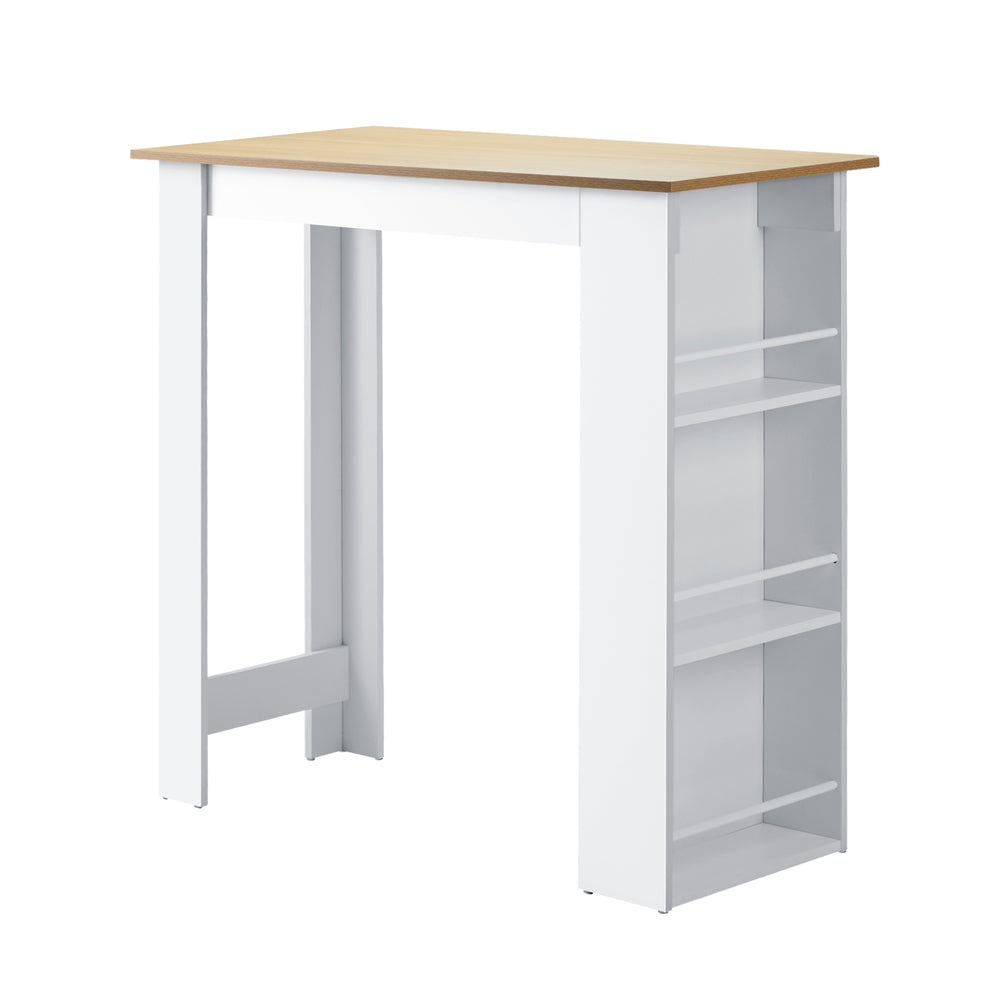 Oikiture Bar Table Dining Storage Shelf Wine Rack