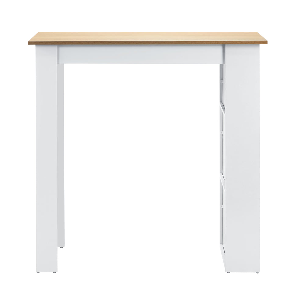 Oikiture Bar Table Dining Storage Shelf Wine Rack