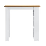 Oikiture Bar Table Dining Storage Shelf Wine Rack - Rear View