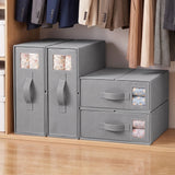 Artiss Bed Sheet Organisers Box Set 4Pcs Storage King Size Bedding Foldable Grey - Extra Image
