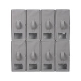 Artiss Bed Sheet Organisers Box Set 8Pcs Storage King Size Bedding Foldable Grey - Side View