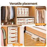 Artiss Bed Sheet Organisers Box 8Pcs Storage King Size Bedding Foldable Beige