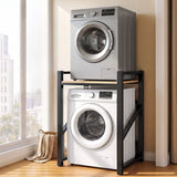 Artiss Over Washing Machine Rack Laundry Shelf Space Saver 75cm Black - Extra Image