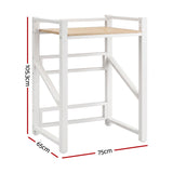 Artiss Over Washing Machine Rack Laundry Shelf Space Saver 75cm White - Side View