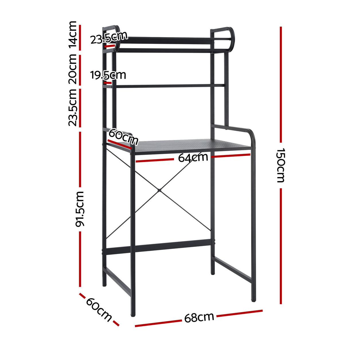 Artiss Bathroom Storage Shelf Over Washing Machine Toilet 3 Tier