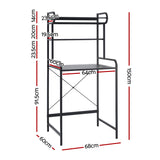 Artiss Bathroom Storage Shelf Over Washing Machine Toilet 3 Tier - Side View