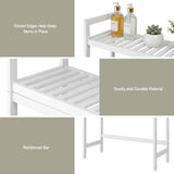 Artiss Over Toilet Storage Bathroom Rack Space Saving 3 Tier Organiser White - Low Angle