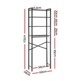 Artiss Over Toilet Bathroom Storage Rack Space Saving 4 Tier Organiser White