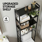 Artiss Over Toilet Bathroom Storage Rack Space Saving 4 Tier Organiser White - Rear View