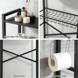 Artiss Over Toilet Bathroom Storage Rack Space Saving 4 Tier Organiser White - Close-Up Angle