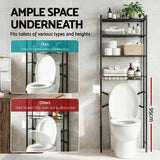 Artiss Over Toilet Bathroom Storage Rack Space Saving 4 Tier Organiser White - Low Angle