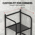 Artiss 2X Floor Standing Corner Shower Caddy 5 Tier Bathroom Organizer Black