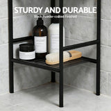 Artiss 2X Floor Standing Corner Shower Caddy 5 Tier Bathroom Organizer Black - Extra Image