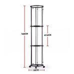 Everfit Vertical Ball Storage Rack with Wheels Sports Equipment Organiser