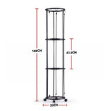 Everfit Vertical Ball Storage Rack with Wheels Sports Equipment Organiser - Front View
