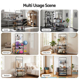 Everfit Yoga Mat Ball Storage Cart Multifunction Equipment Organizer Rack 145cm - Close-Up Angle