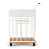 Everfit Yoga Mat Storage Rack Mobile Holder with Wheels Basket Home Gym Storage Organizer White - Side View