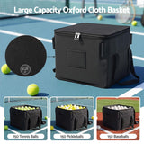 Everfit Foldable Tennis Hopper Stand with Wheels Holds Up to 150 Balls - Top-Down View