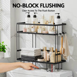 Artiss Over Toilet Storage Rack Bathroom Shelf Organizer 2 Tier - 45-Degree Angle