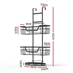 Artiss 3 Tier Over The Door Shower Caddy Hanging Bathroom Storage Organizer