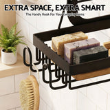 Artiss 2X 3 Tier Over The Door Shower Caddy Hanging Bathroom Storage Organizer - Rear View