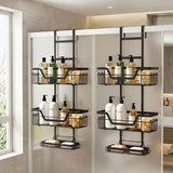 Artiss 2X 3 Tier Over The Door Shower Caddy Hanging Bathroom Storage Organizer - Extra Image