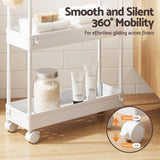 Artiss 3 Tier Slim Storage Trolley Narrow Utility Organiser Rack White - Extra Image