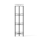 Artiss 4 Tier Floor Standing Corner Shower Caddy Bathroom Organizer Black - Top-Down View