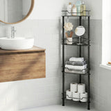 Artiss 4 Tier Floor Standing Corner Shower Caddy Bathroom Organizer Black - Extra Image