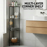 Artiss 2x Floor Standing Shower Caddy 4 Tier Rustproof Bathroom Storage - 45-Degree Angle
