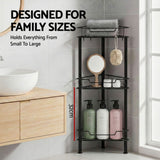 Artiss 2x Floor Standing Shower Caddy 4 Tier Rustproof Bathroom Storage - Low Angle