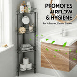 Artiss 2x Floor Standing Shower Caddy 4 Tier Rustproof Bathroom Storage - Extra Image