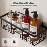 Artiss Shower Caddy Metal Bathroom Organiser Rust Resistant 6 Pack - Rear View