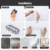 Artiss Shower Caddy Metal Bathroom Organiser Rust Resistant 6 Pack - Low Angle