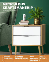 Oikiture Bedside Tables Set of 2 Side Table - Extra Image