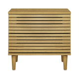 Oikiture Bedside Tables 2 Drawers Unique Handle-Free
