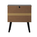 Oikiture 2X Bedside Table 2 Drawers Storage Cabinet Rattan