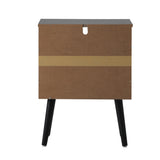 Oikiture 2X Bedside Table Storage Drawer Shelf Rattan - Close-Up Angle