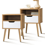 Oikiture Bedside Tables Set of 2 Side Table