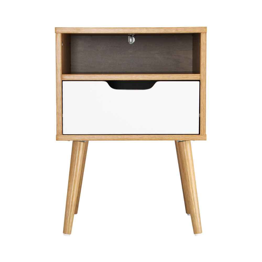 Oikiture Bedside Tables Set of 2 Side Table