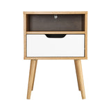 Oikiture Bedside Tables Set of 2 Side Table - Low Angle
