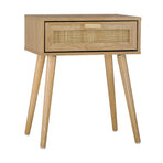 Oikiture Bedside Tables Set of 2 Rattan