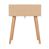 Oikiture Bedside Tables Set of 2 Rattan - Close-Up Angle