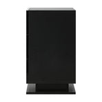 Oikiture LED Bedside Table RGB 3 Drawers Black, image 5