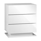 Oikiture Bedside Tables Set of 2 LED Nightstand