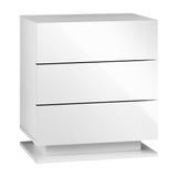Oikiture Bedside Tables Set of 2 LED Nightstand - 45-Degree Angle